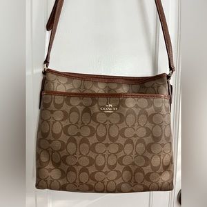Coach purse, Rowan file bag in signature canvas